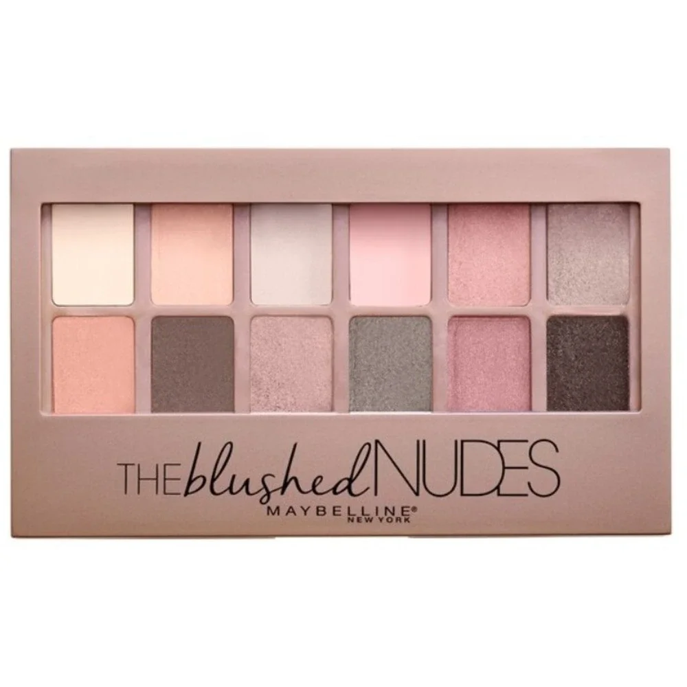 Maybelline The Blushed Nudes Eyeshadow Palette 12 Shades Rose Gold Pink Neutral